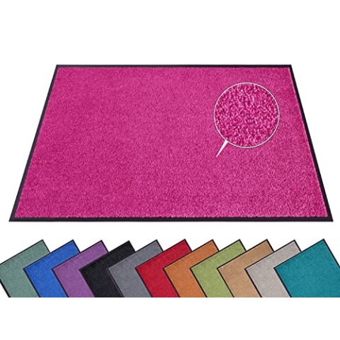 Hanse Home Fußmatte (S-XXL) 60x90cm – 12 Farben – Fussmatte Outdoor Schmutzfangmatte Türmatte Waschbar & Wetterfest rutschfest für Eingangsbereich & Außenbereich – Himbeerrot