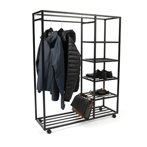 M2 Kollektion Kleiderständer Andorra2 in schwarz, B/H/T = 110x140x35cm
