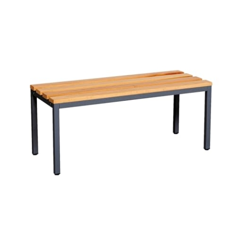 furni24 Sitzbank für Umkleideräume BxHxT: 100x42x40 cm, Umkleidesitzbank, Umkleidebank, Garderobenbank, Sportbank, Bank mit Echtholz für Fitnessstudio
