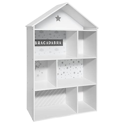Atmosphera - Kinderbücherregal in Hausform - grau - Grau