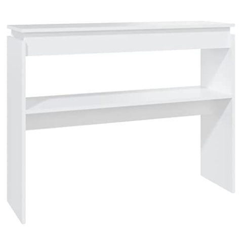 vidaXL Konsolentisch Konsole Beistelltisch Flurtisch Sideboard Ablagetisch Wandtisch Frisiertisch Schminktisch Weiß 102x30x80cm Holzwerkstoff