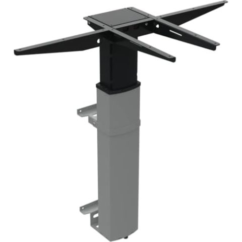 Worktrainer - Conset 501-19 Wall - Wand Schreibtisch - Höhe 68-120 cm - Elektrischer Höhenverstellbarer Gestell - Silber