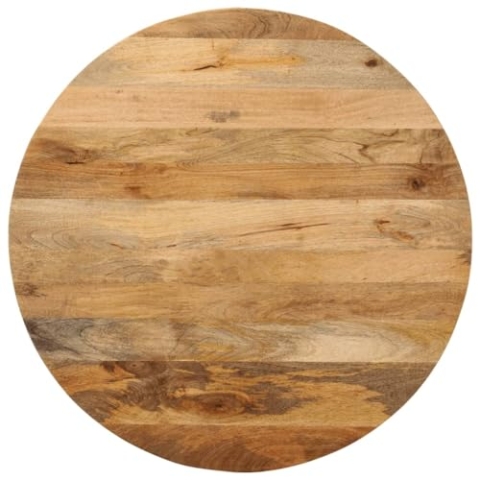 vidaXL Tischplatte, Holzplatte für Tisch Esstisch Couchtisch, Ersatztischplatte Rund, Massivholzplatte, Ø 80x3,8cm Massivholz Mango