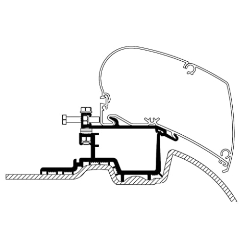 Thule Adapter Omnistor Markisen 6002 und 6900 - Kastenwagen, 3 teilig (932943017)