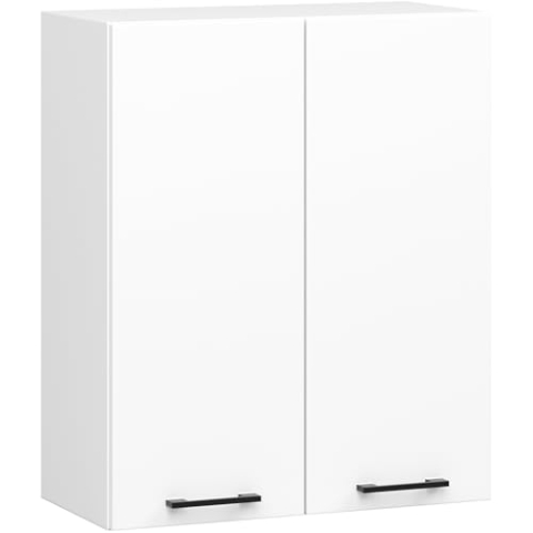 AKORD Küchen-Hängeschrank OLIWIA H720 60 cm | mit 2 Türen | Küchenschränke | Geräumig | Für eine kleine Küche | Für eine Küchenzeile | Als Teil eines Sets | B60 x H72 x T30 cm | 16,45 kg | Weiß