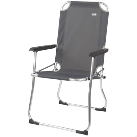 Aktive 52884 - Ultraleichter Camping-Klappstuhl | Hochstuhl 45x50x90 cm | Inklusive Stabilisatoren | Hohe Stabilität – Max. Gewicht 110 kg | 600D Oxford-Gewebe – Höhere Festigkeit und Haltbarkeit