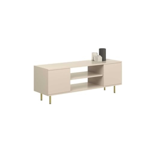 KOBI Focus TV-Schrank aus Kaschmir | TV-Ständer | Goldene oder Schwarze Beine | TV-Ständer für das Wohnzimmer (Goldene Beine)