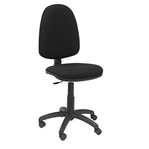 PIQUERAS Y CRESPO Modell 04CP - Ergonomischer Bürostuhl mit Permanentkontaktmechanik und höhenverstellbar - Sitz und Rücken gepolstert in Stoff BALI schwarz