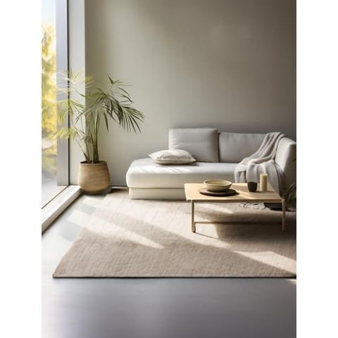 Hanse Home Jute Teppich – Natur Wohnzimmerteppich - Handgewebt & Natürlich – Boho Naturfaser Juteteppich für Wohnzimmer, Schlafzimmer, Esszimmer, Flur, Küche – Naturgold Beige, 160x230cm