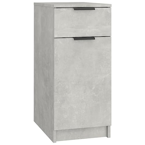 vidaXL Schreibtischschrank Aktenschrank Büroschrank Aufbewahrung Schrank Lagerschrank Büromöbel Arbeitszimmer Betongrau 33,5x50x75cm Holzwerkstoff