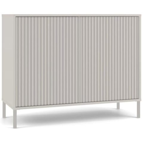 CDF Moderne Kabinett KAMARO 2D Slim | Farbe: Kaschmir (beige) | Schrank für Dokumente, Kleinigkeiten | Ideal für Wohnzimmer, Schlafzimmer, Kinderzimmer und Büro | Einfache Montage