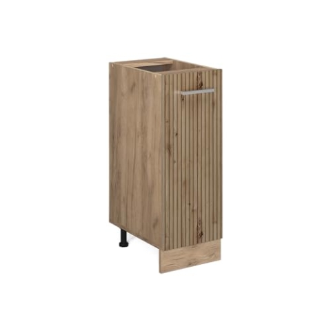 Vicco Apothekerschrank R-Line, Artisan-Eiche/Goldkraft Eiche, 30 cm ohne Arbeitsplatte