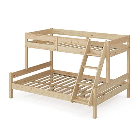 VitaliSpa Etagenbett Everest, Jugendbett, Naturholz, 140x200 / 90x200 cm