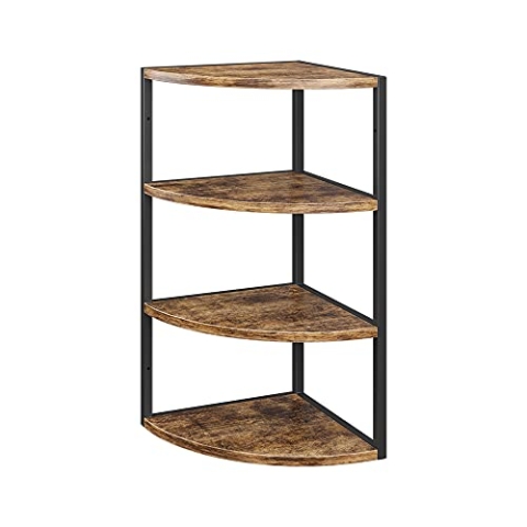 Vicco Eckregal Wandregal Holzregal Regalsystem Aktenregal Ordnerregal Hochregal Regal Aufbewahrung Home-Office Wohnzimmer Wohnzimmerregal (Eckregal 3 Ebenen)
