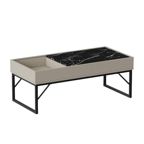 Vicco Couchtisch Lunero, Creme-Weiß, 105 x 50 cm