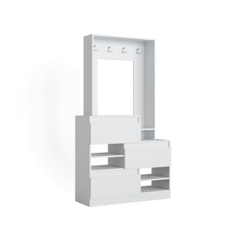 Vicco Garderobe Evia, Flurgarderobe, Weiß, 100 x 180 cm