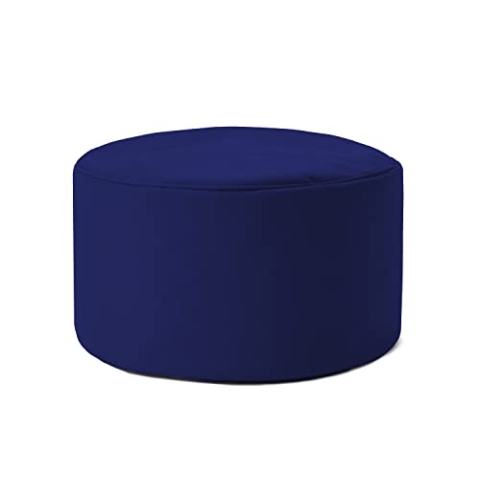 Lumaland Sitzsack Pouf (50 L) | Kompakter Sitzsack mit 3-in-1-Funktion: bequemer Hocker, praktisches Tischchen & stylischer Fußschemel für in- & Outdoor I Mit Flexibler EPS-Füllung | Ø 25 x 45 cm