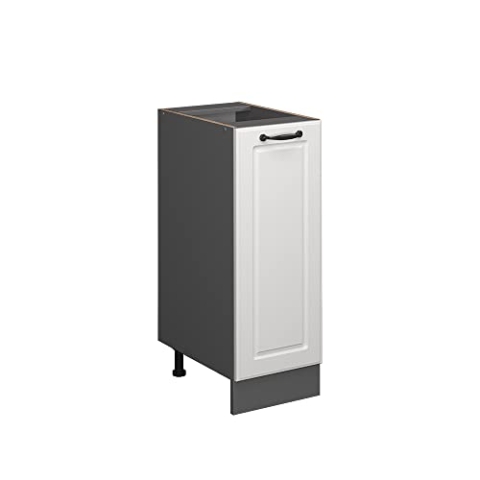 Vicco Apothekerschrank R-Line, Weiß Landhaus/Anthrazit, 30 cm ohne Arbeitsplatte