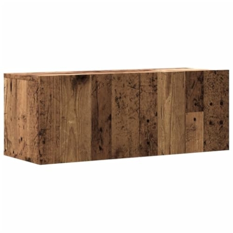 vidaXL TV-Wandschrank Altholz-Optik 80x30x30 cm Holzwerkstoff, HiFi-Schrank, TV-Konsole, TV-Möbel, Medienschrank, Stereoschrank, Schlafzimmerschrank