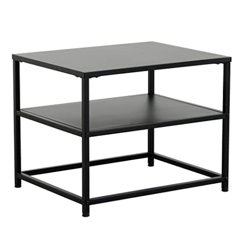 riess-ambiente.de Industrial Beistelltisch DURA Steel 50cm schwarz Metall mit Ablagefach