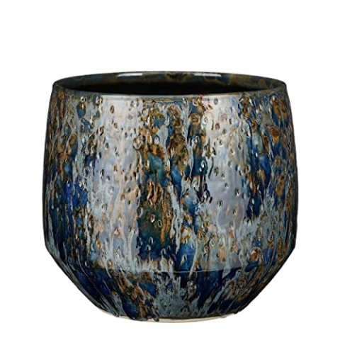 Mica Decorations Harris Blumentopf - 29x29x26 cm - Keramik - Blau