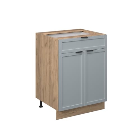Vicco Küchenunterschrank Fame-Line, Hellblau-grau, 60 cm mit Schublade, ohne Arbeitsplatte
