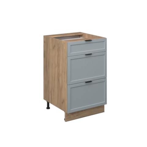 Vicco Küchenunterschrank Fame-Line, Hellblau-grau, 50 cm ohne Arbeitsplatte
