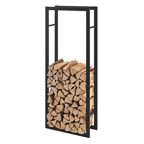 [en.casa] Kaminholzregal 60x150x25cm Brennholzregal Feuerholzregal Holzhalter
