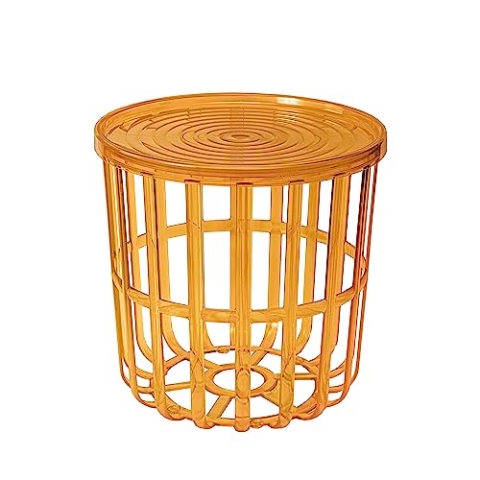 BranQ - Home essential, Designer-, funktionaler und moderner Kaffeetisch Zen, aus hochwertigem BPA-freiem ABS-Kunststoff, mit abnehmbarem Bezug, Bernstein