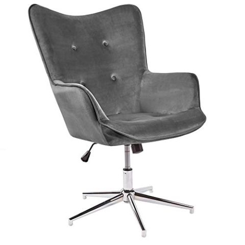 invicta INTERIOR Eleganter höhenverstellbarer Dreh Sessel MR. Lounger grau Samt Fernsehsessel Drehstuhl Stuhl Drehsessel