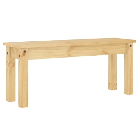 vidaXL Essbank, Sitzbank mit Holzbeinen, Holzbank für Küche Esszimmer Flur, Küchenbank Esszimmerbank, Landhausstil, Massivholz Kiefer