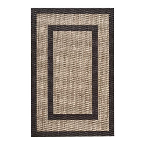 STORESDECO Teppich Premium en Vinyle Teppich Wohnzimmer Schlafzimmer und Küche von hoher Qualität mit elegantem Design rutschfeste Teppiche bei Flur und Outdoor wetterfest Rechtecke Braun 60x90 cm