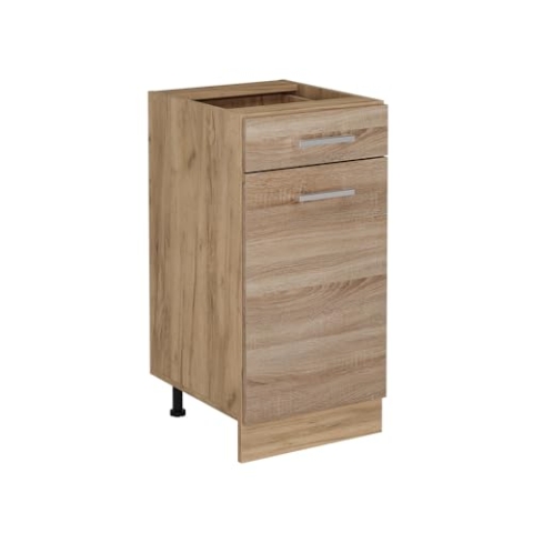 Vicco Küchenunterschrank R-Line, Schubladenschrank für die Küche, Sonoma, 40 cm ohne Arbeitsplatte