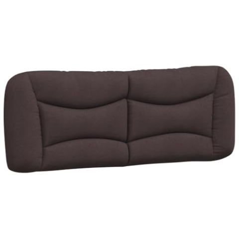 vidaXL Kopfteil Kissen, Kopfteilkissen für Schlafzimmer, Rückenkissen Bett mit Reißverschluss, Kopfpolster Bettkissen, Dunkelbraun 120cm Stoff