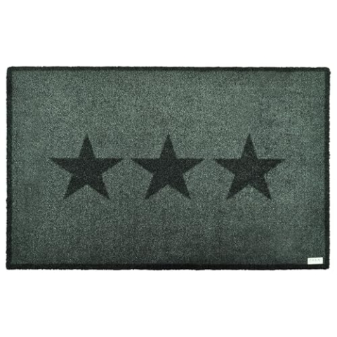 Zala Living Deko Fußmatte für Innen und Außen 120x200cm – Fussmatte Schmutzfangmatte Sterne Türmatte Waschbar & Wetterfest, rutschfest für Eingangsbereich & Außenbereich – Grau