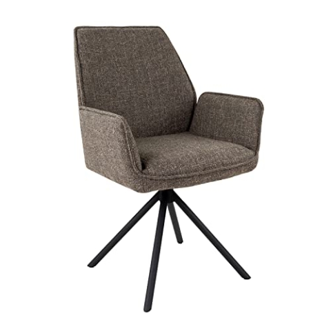 Kick Collection Esszimmerstühl Lex - Taupe - Modern und Hochwertig - Strukturierter Stoff en Metall - Erhältlich in vielen Farben