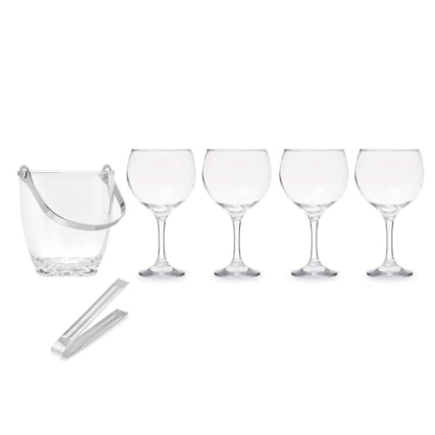 Vivalto 11444 Eiskübel, transparent, Metall, Glas, 14,5 x 12 x 12,5 cm, 4 x (10,5 x 20 cm), 2 Stück – Marke: Vivalto – EAN: 4899888771661