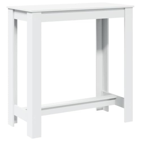 vidaXL Bartisch, Stehtisch für Küche Wohnzimmer Esszimmer, Tresentisch Küchentisch Rechteckig, Loungetisch Bistrotisch, Weiß Holzwerkstoff