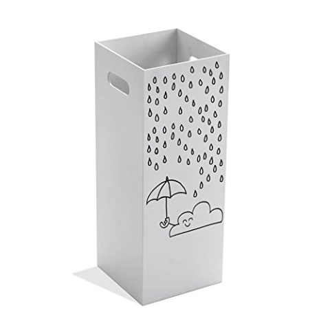 Versa Clouds Schirmständer für Eingang, Raum oder Halle, moderner Schirmhalter, Maßnahmen (H x L x B) 53 x 21 x 21 cm, MDF-Holz, Farbe: Weiß und grau