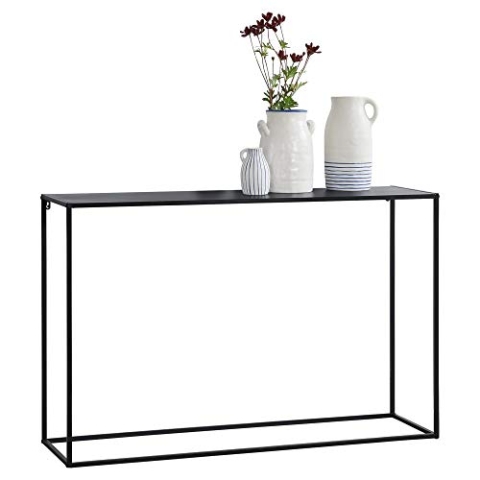 [en.casa] Konsolentisch Turia Beistelltisch 74x115x32 cm Wohnzimmertisch Industrie-Design Metall Schwarz