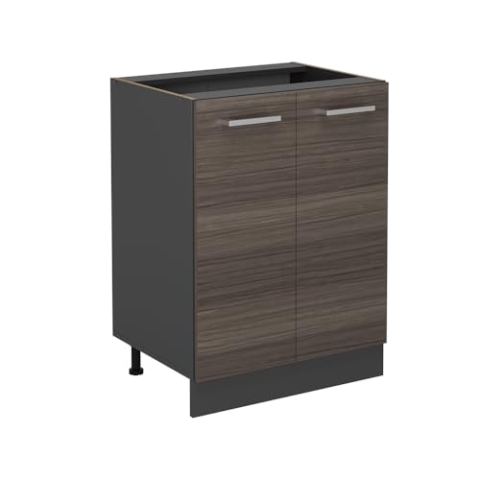 Vicco Küchenunterschrank R-Line, Küchenkommode, Edelgrau, 60 cm ohne Arbeitsplatte
