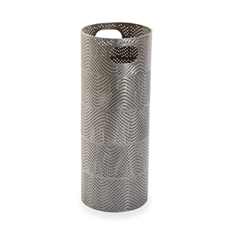 Versa Lena Schirmständer für Eingang, Raum oder Halle, moderner Schirmhalter, Maßnahmen (H x L x B) 53 x 20 x 20 cm, Metall, Farbe: Silber