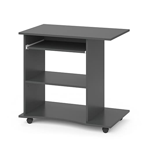 Vicco Schreibtisch Harm, Arbeitstisch für das Büro, Anthrazit, 80 x 50 cm