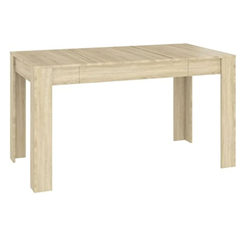 vidaXL Esstisch mit simplen Linien Küchentisch Esszimmertisch Speisetisch Tisch Esszimmer Küche Esszimmermöbel Sonoma-Eiche 140x74,5x76cm Holzwerkstoff