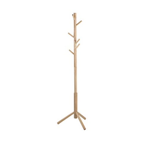 AC Design Furniture Kleiderständer Yannick, B: 51 x T:45 x H: 176 cm, Rubberwood, Braun, Natur