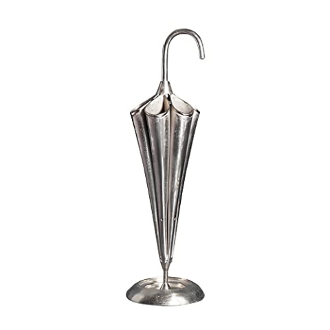 Riess Ambiente Eleganter Schirmständer Umbrella 91cm Silber Aluminium für 6 Schirme Ständer Wohnaccessoire Dekoration