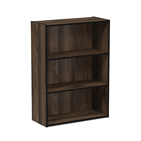 Furinno Pasir 3-stufiges offenes Regal, Columbia-Walnuss