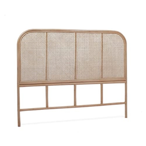 Kopfteil aus Rattan und Rohrgeflecht Natur passend für Betten mit einer Breite von 140 cm