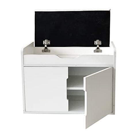 VDD Wandschrank Robustes Metall, Holz, Industriedesign, offenes Bücherregal, 137 cm hoch, schwarz