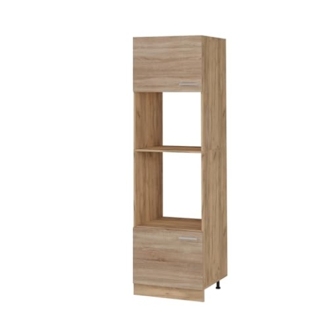 Vicco Mikrowellenumbauschrank R-Line, Küchenregal für die Mikrowelle, Sonoma, 60 cm